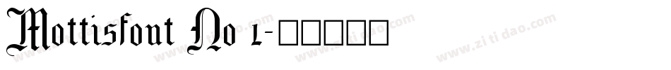 Mottisfont No 1字体转换